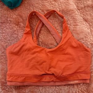 Outdoor Voices Cross-Back Sports Bra in Vibrant Orange